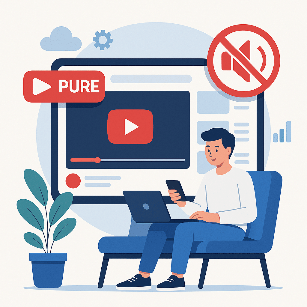 ฟีเจอร์ Pure Tuber ดู YouTube ไม่มีโฆษณา