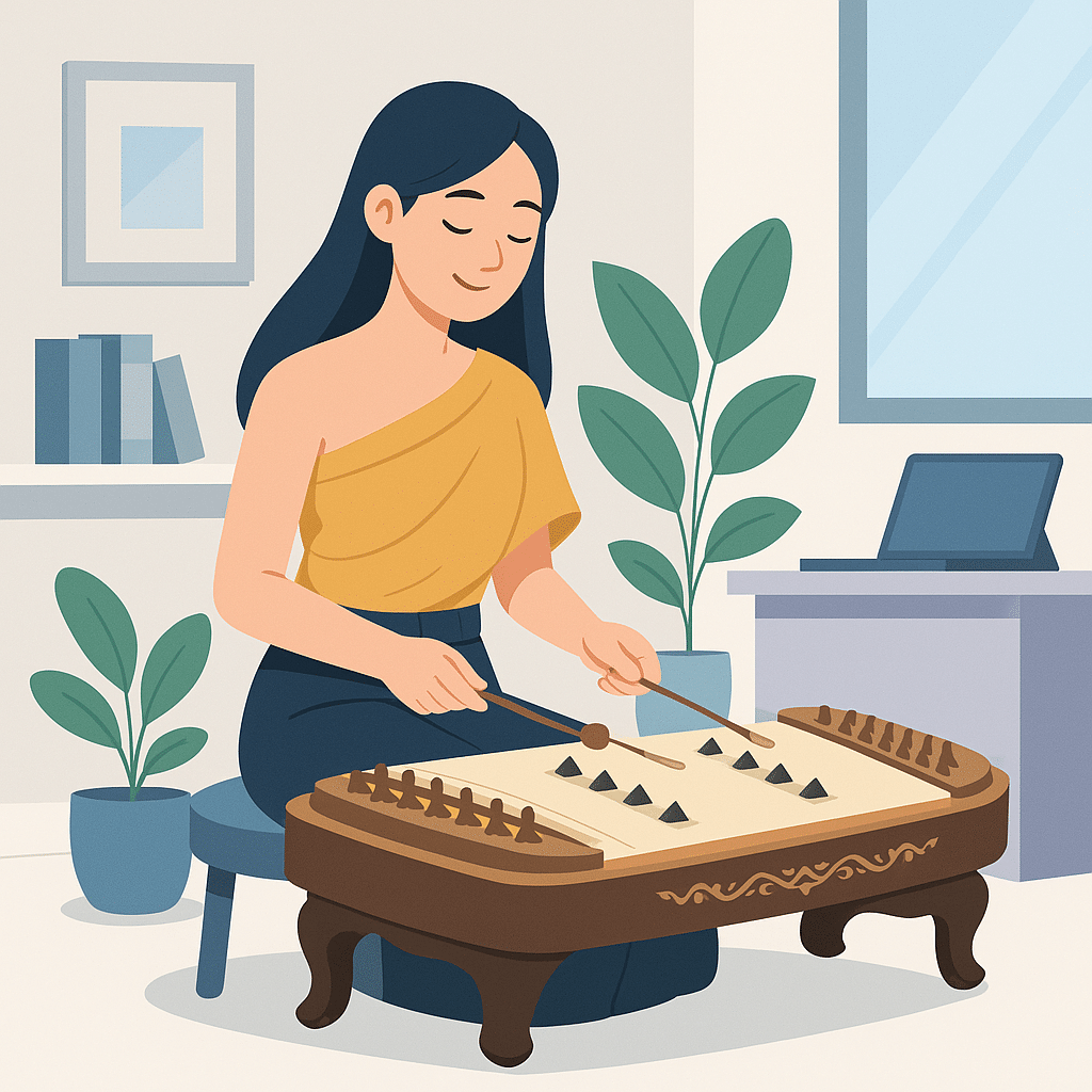 เครื่องดนตรีแบมไพลิน ดนตรีไทย